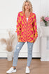 Oversized Checkerboard Pattern Chunky Knit Open Front Cardigan