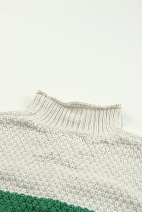 Oversized Chunky Batwing Long Sleeve Turtleneck Sweater