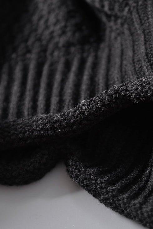 Oversized Chunky Batwing Long Sleeve Turtleneck Sweater