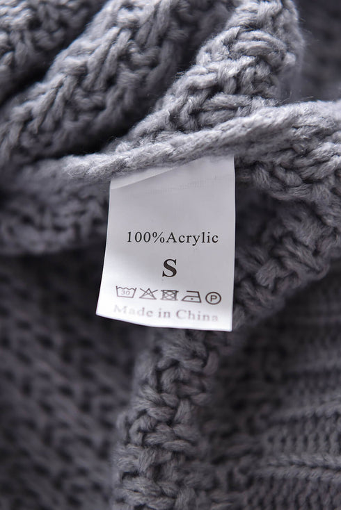 Oversized Chunky Batwing Long Sleeve Turtleneck Sweater