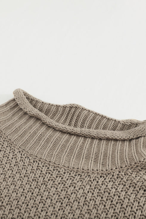 Oversized Chunky Batwing Long Sleeve Turtleneck Sweater