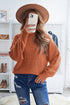 Oversized Chunky Batwing Long Sleeve Turtleneck Sweater
