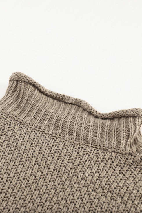 Oversized Chunky Batwing Long Sleeve Turtleneck Sweater