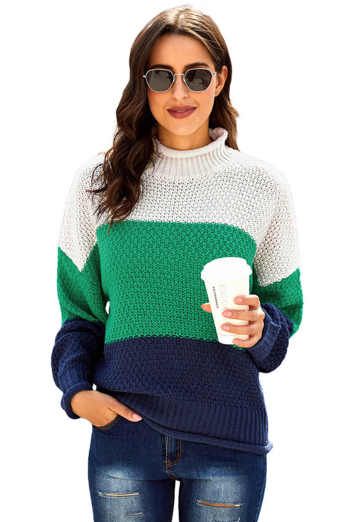 Oversized Chunky Batwing Long Sleeve Turtleneck Sweater