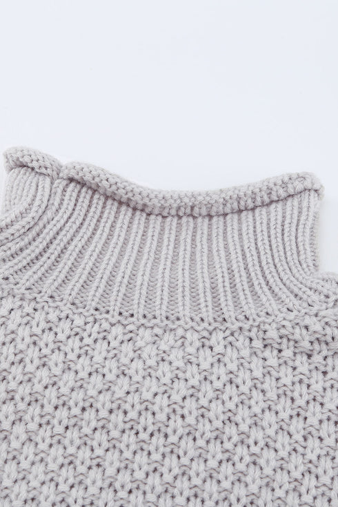 Oversized Chunky Batwing Long Sleeve Turtleneck Sweater