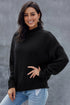 Oversized Chunky Batwing Long Sleeve Turtleneck Sweater