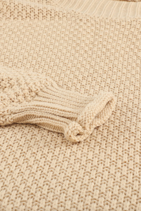 Oversized Chunky Batwing Long Sleeve Turtleneck Sweater