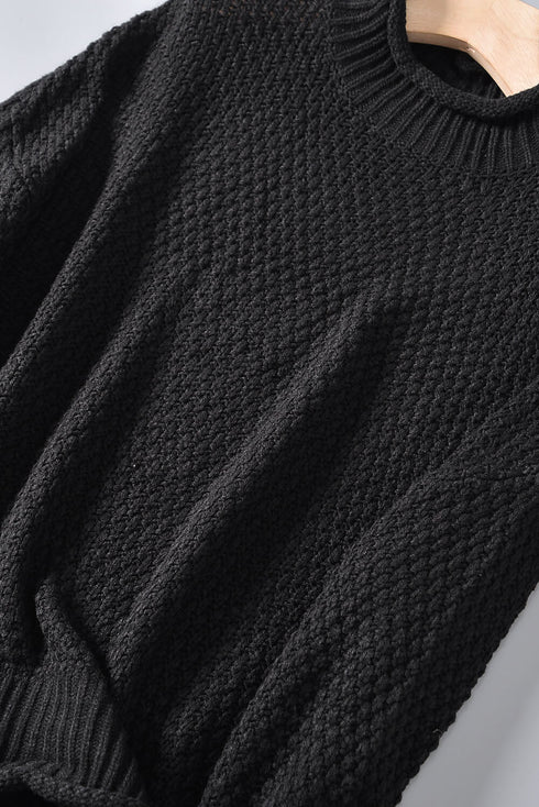 Oversized Chunky Batwing Long Sleeve Turtleneck Sweater