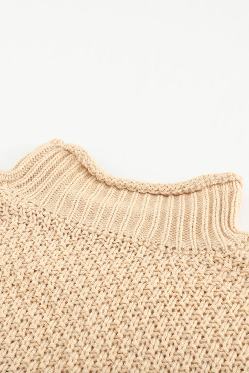 Oversized Chunky Batwing Long Sleeve Turtleneck Sweater