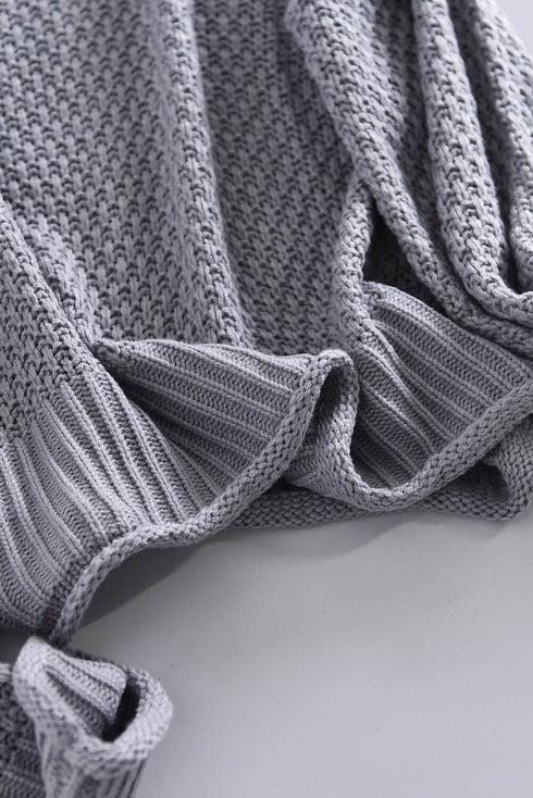 Oversized Chunky Batwing Long Sleeve Turtleneck Sweater