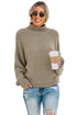Oversized Chunky Batwing Long Sleeve Turtleneck Sweater