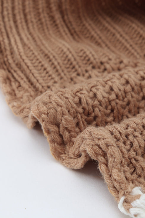 Oversized Chunky Batwing Long Sleeve Turtleneck Sweater