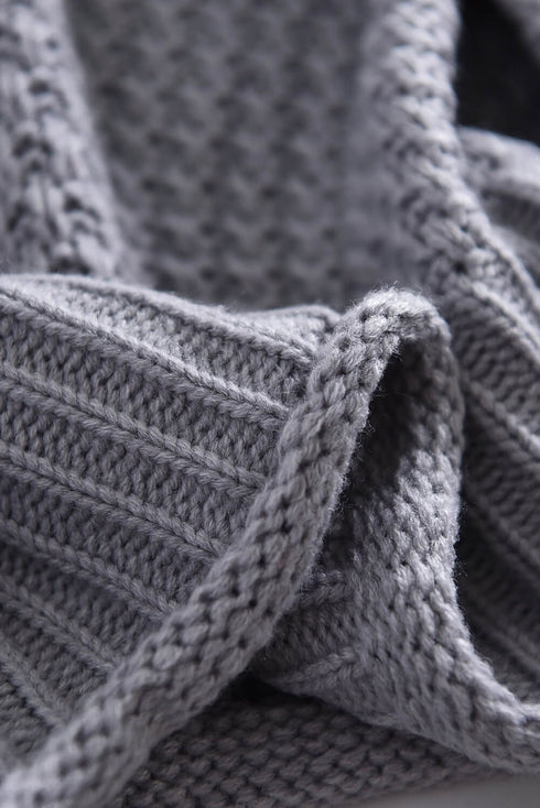 Oversized Chunky Batwing Long Sleeve Turtleneck Sweater