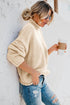 Oversized Chunky Batwing Long Sleeve Turtleneck Sweater