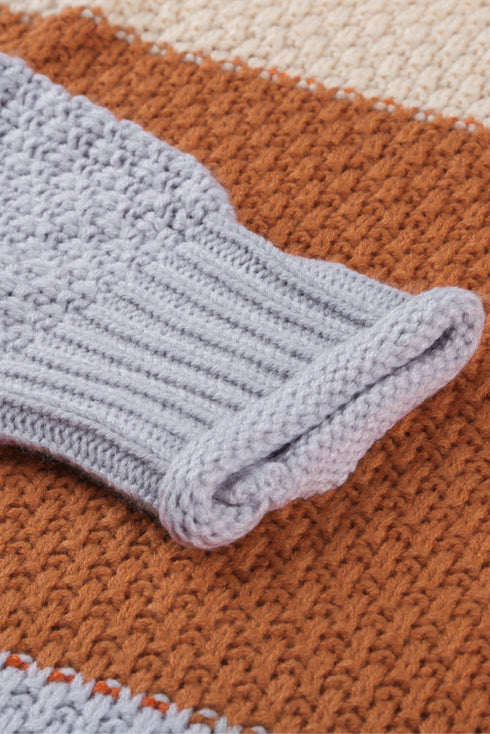 Oversized Chunky Batwing Long Sleeve Turtleneck Sweater