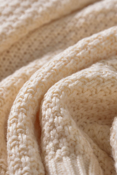 Oversized Chunky Batwing Long Sleeve Turtleneck Sweater