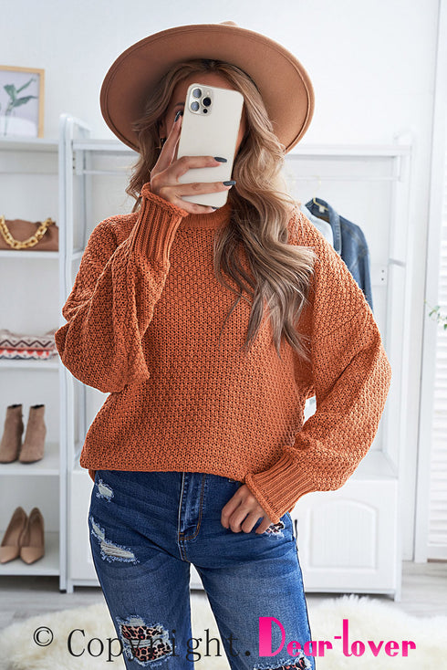Oversized Chunky Batwing Long Sleeve Turtleneck Sweater