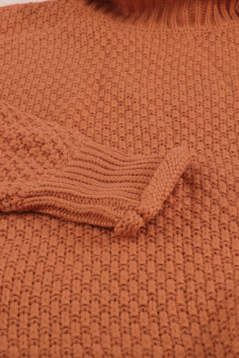 Oversized Chunky Batwing Long Sleeve Turtleneck Sweater