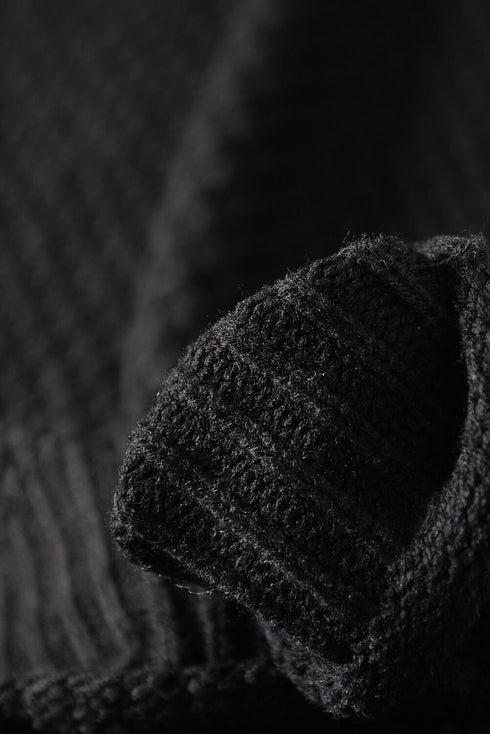 Oversized Chunky Batwing Long Sleeve Turtleneck Sweater