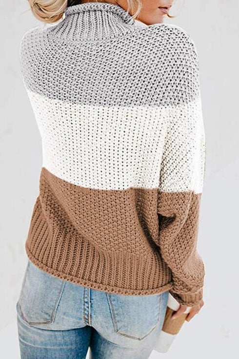 Oversized Chunky Batwing Long Sleeve Turtleneck Sweater