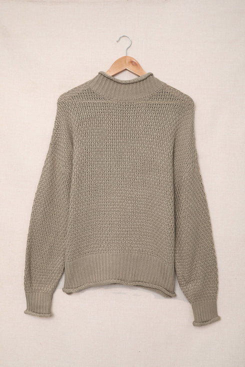 Oversized Chunky Batwing Long Sleeve Turtleneck Sweater