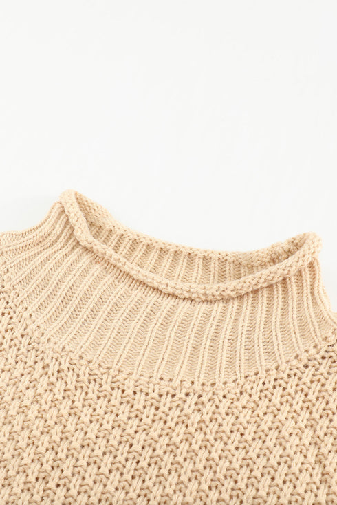 Oversized Chunky Batwing Long Sleeve Turtleneck Sweater