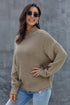 Oversized Chunky Batwing Long Sleeve Turtleneck Sweater
