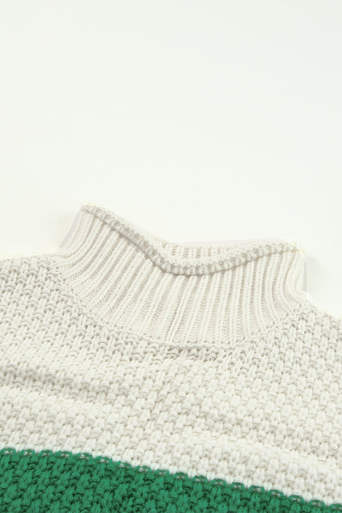 Oversized Chunky Batwing Long Sleeve Turtleneck Sweater