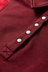 Oversized Color Block Quarter Snap Fleece Pullover