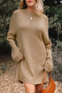 Oversized Drop Shoulder Exposed Seam Sweater Dress