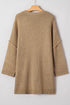 Oversized Drop Shoulder Exposed Seam Sweater Dress