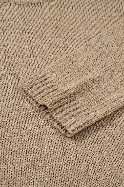 Oversized Drop Shoulder Exposed Seam Sweater Dress