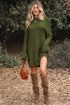Oversized Drop Shoulder Exposed Seam Sweater Dress