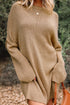 Oversized Drop Shoulder Exposed Seam Sweater Dress