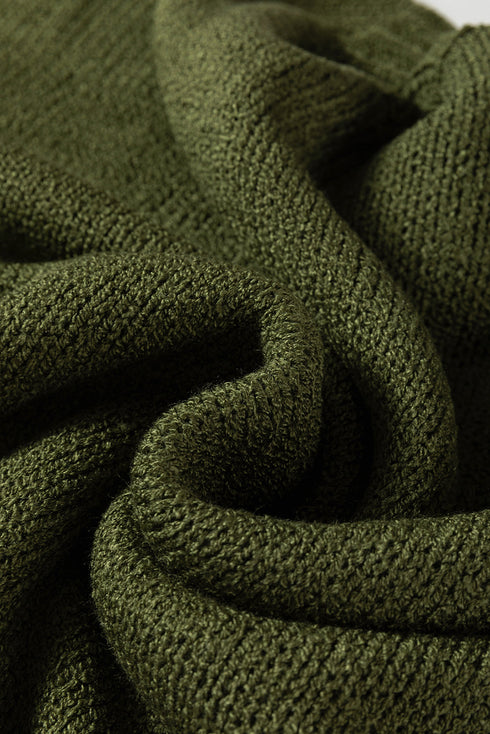 Oversized Drop Shoulder Exposed Seam Sweater Dress