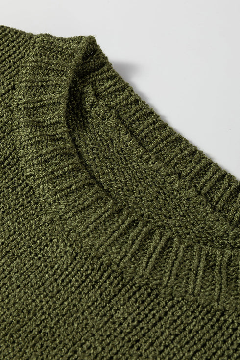 Oversized Drop Shoulder Exposed Seam Sweater Dress