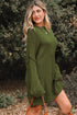 Oversized Drop Shoulder Exposed Seam Sweater Dress