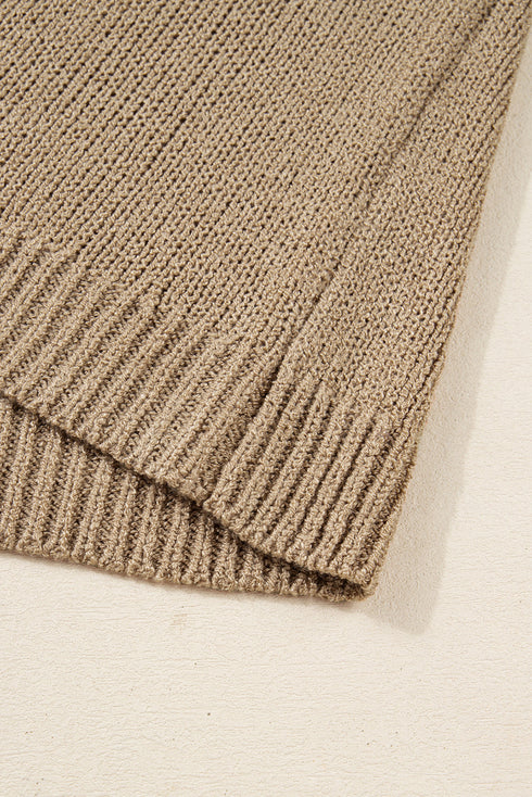 Oversized Drop Shoulder Exposed Seam Sweater Dress