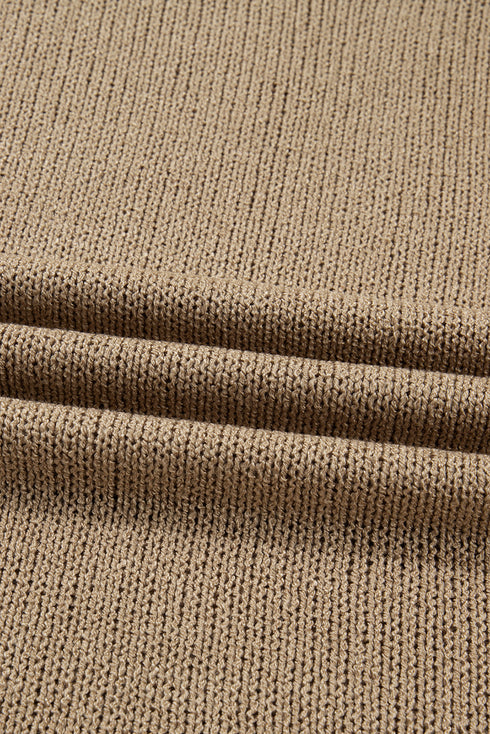 Oversized Drop Shoulder Exposed Seam Sweater Dress