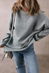 Oversized Drop Shoulder Side Split Cotton Blend Sweatshirt