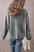 Oversized Drop Shoulder Side Split Cotton Blend Sweatshirt