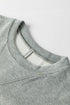 Oversized Drop Shoulder Side Split Cotton Blend Sweatshirt