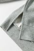 Oversized Drop Shoulder Side Split Cotton Blend Sweatshirt