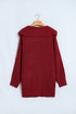 Oversized Fit Button Front Unpatterned Knit Cardigan