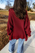 Oversized Fit Button Front Unpatterned Knit Cardigan