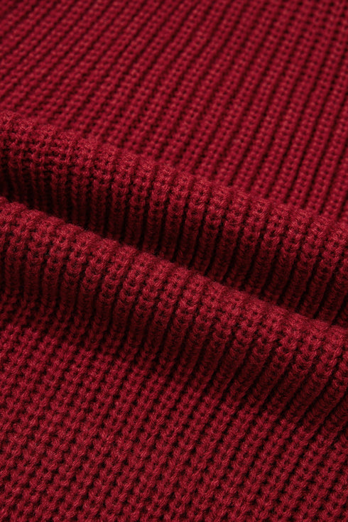 Oversized Fit Button Front Unpatterned Knit Cardigan
