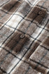 Oversized Flannel Plaid Single Chest Pocket Boyfriend Shacket