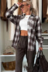 Oversized Flannel Plaid Single Chest Pocket Boyfriend Shacket