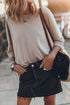 Oversized Flowy Drop Shoulder Soft Knit Tee