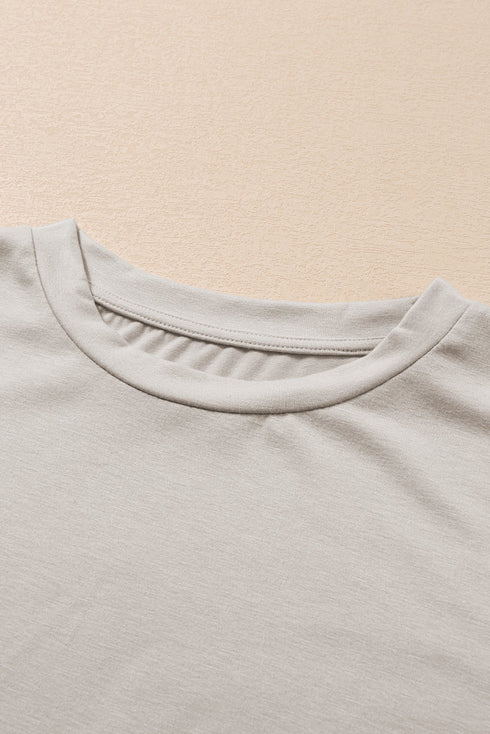 Oversized Flowy Drop Shoulder Soft Knit Tee